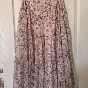 Lauren Ralph Lauren Pink Floral Maxi Skirt